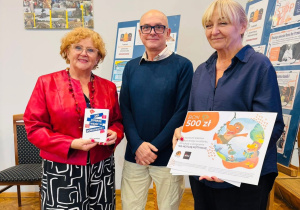 Pani Alicja Wojciechowska, Pani Dyrektor Elżbieta Kołodziej , Krzysztof Wawrzyn