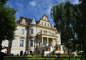 podpis na zdjęciu : Pałac Makowice, 5 km od Świdnicy, usytuowany w urokliwym kompleksie parkowo-stawowym