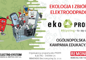 plakat zachęcający do zbiórki elektrośmieci.